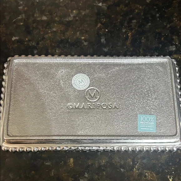 Mariposa Silver Beaded Edge Tray - Picture 4 of 4